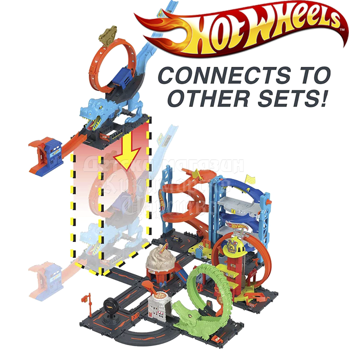 * Hot Wheels City T-Rex Chomp Down   HKX42