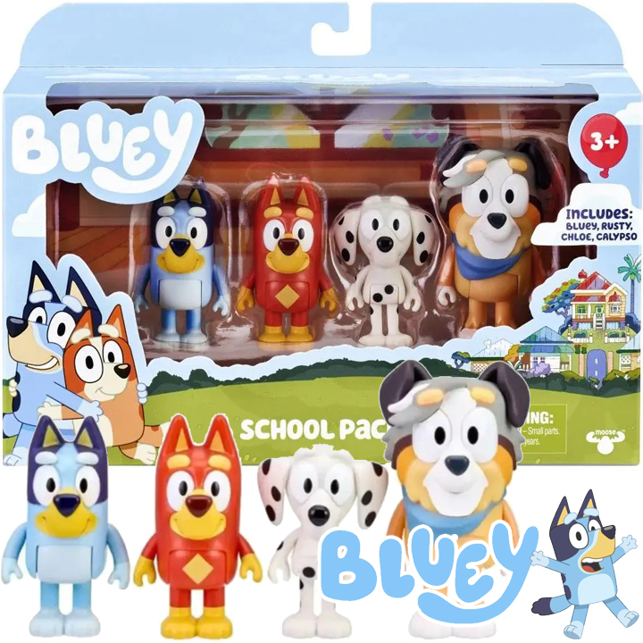*BLUEY Back to School 4 Figures 