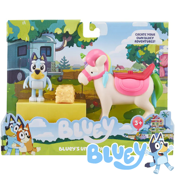 BLUEY Unicorn Pony with Figure