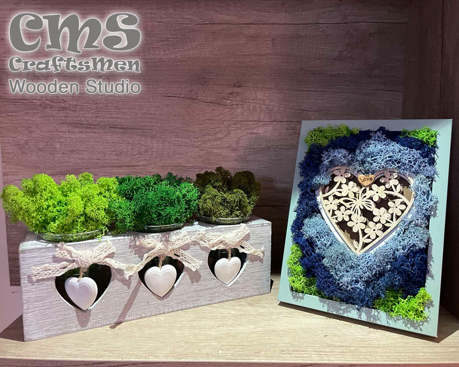 Crafts Men Studio      "Green Hearts"