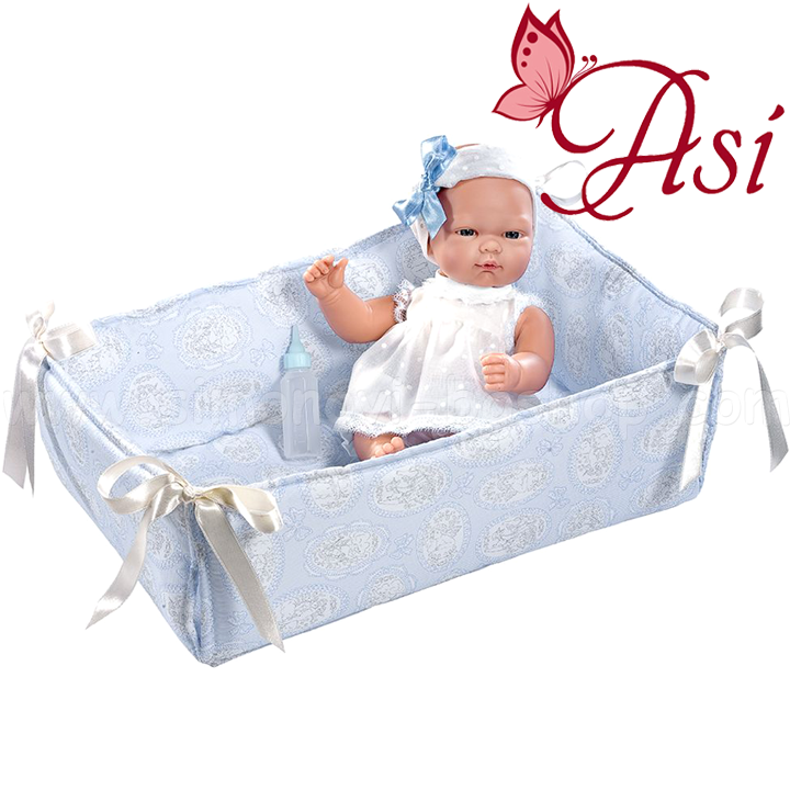 *Asi Кукла бебе Оли в синьо кошче 0453821 *Asi Кукла бебе Оли в синьо кошче 0453821