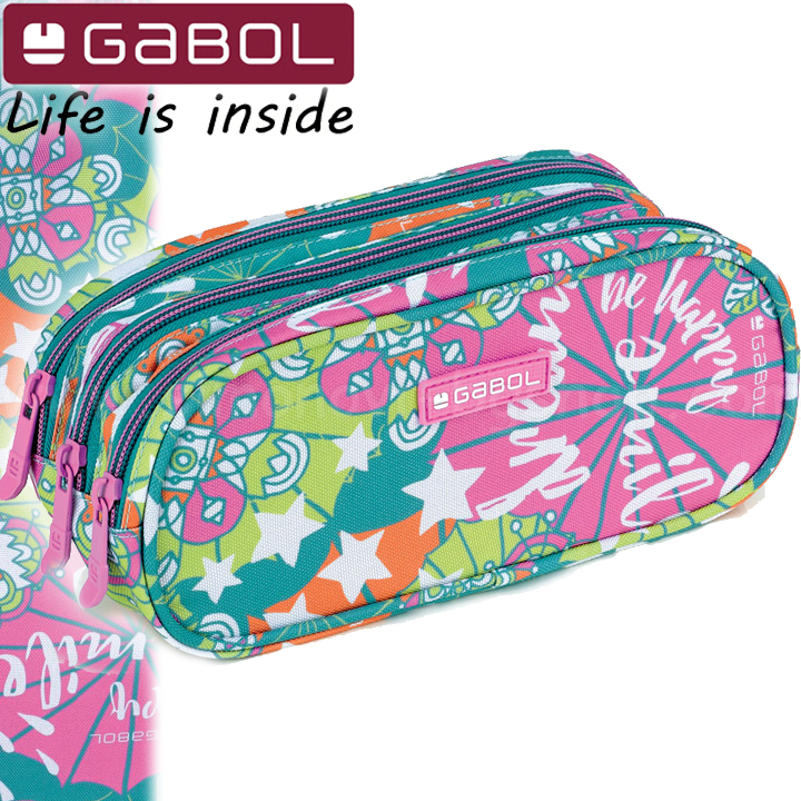 Gabol Mint Ученически мек несесер с три ципа 22451199 Gabol Mint Ученически мек несесер с три ципа 22451199
