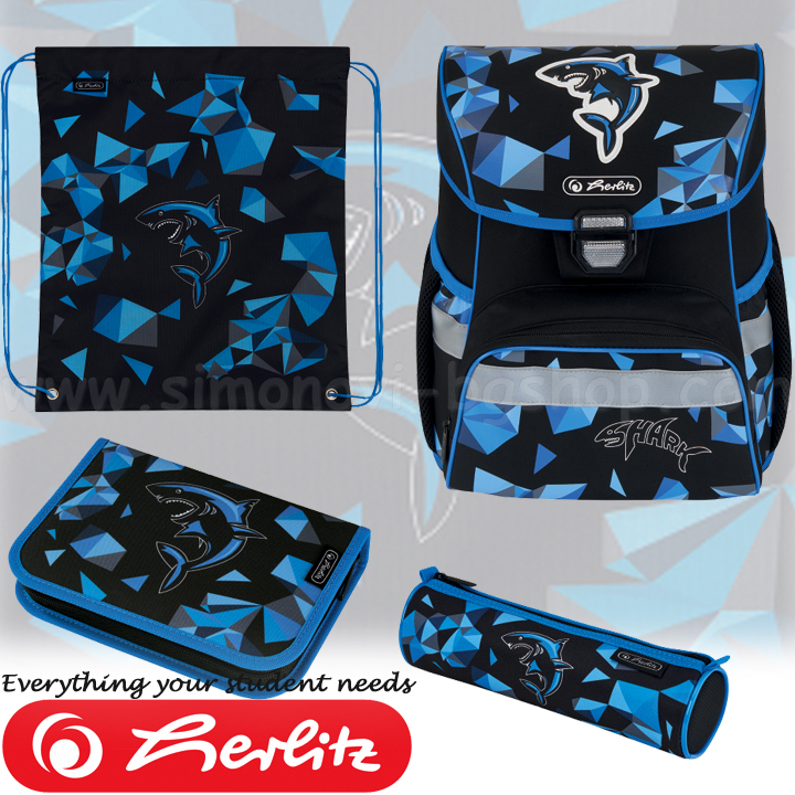 Herlitz Loop Plus Ergonomic school backpack Shark 50025787 Herlitz Loop Plus Ergonomic school backpack Shark 50025787