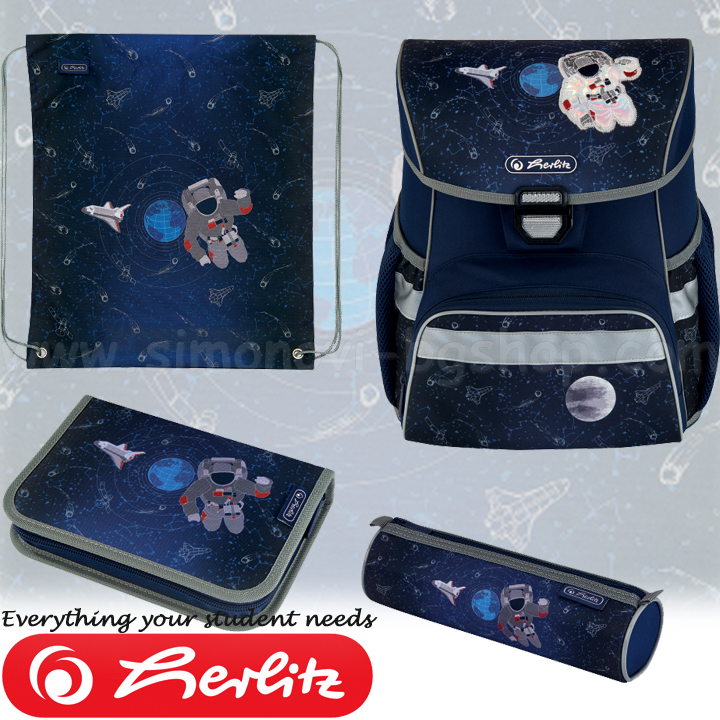 Herlitz Loop Plus Ergonomic school backpack Space 50025770 Herlitz Loop Plus Ergonomic school backpack Space 50025770