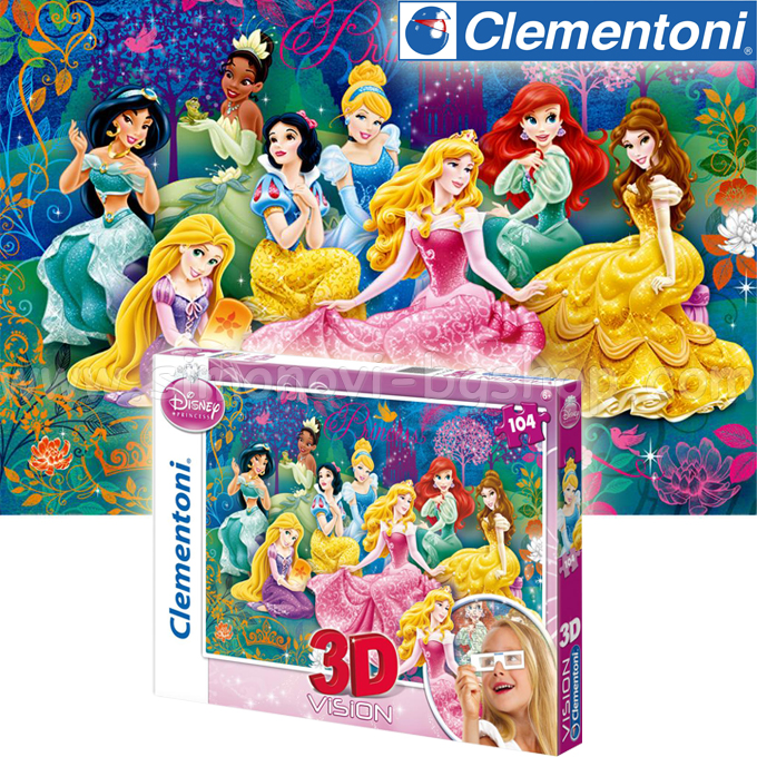 Clementoni -  Disney Princess 3D 104. 20090