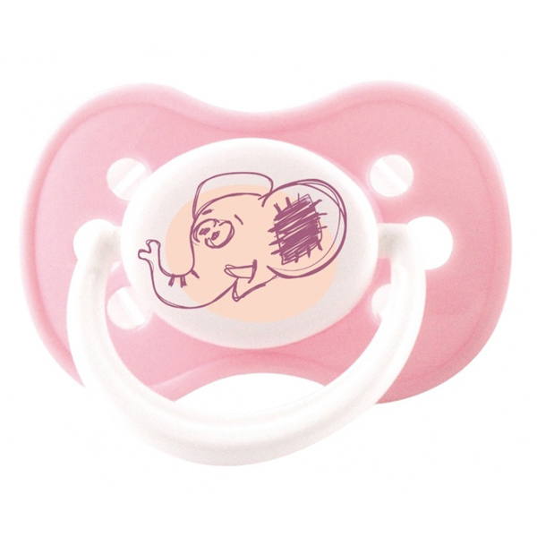 Canpol Rubber Pacifier "Elephant" Pink