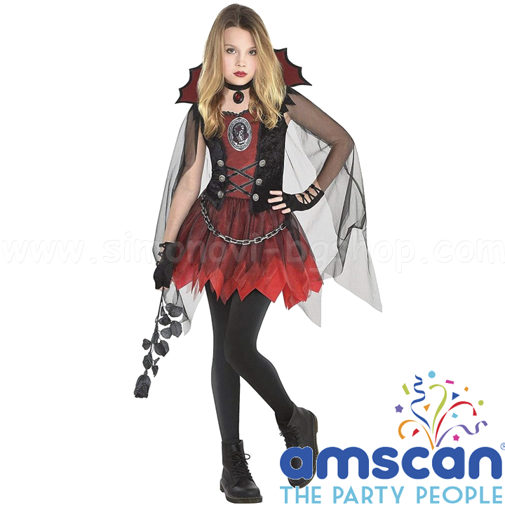 * Amscan Dark Vamp Girl Carnival Costume 4-8 Years 078785