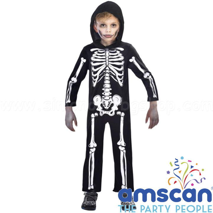* Amscan Carnival costume Skeleton Boy 10-12 years 008679