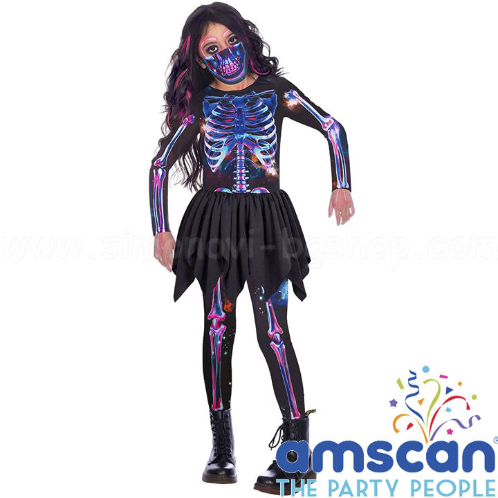 * Amscan Carnival costume Skeleton Girl 3-4 years 024266