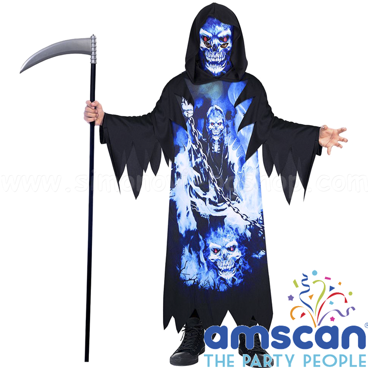 * Amscan Neon Reaper Carnival Costume 4-10 years