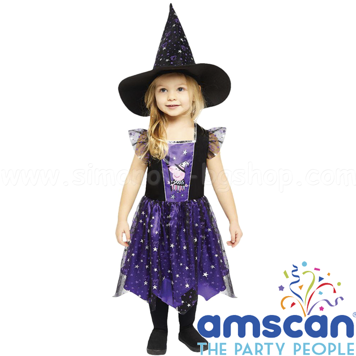 * Amscan Peppa Pig Purple Dress Carnival Costume 3-6 years