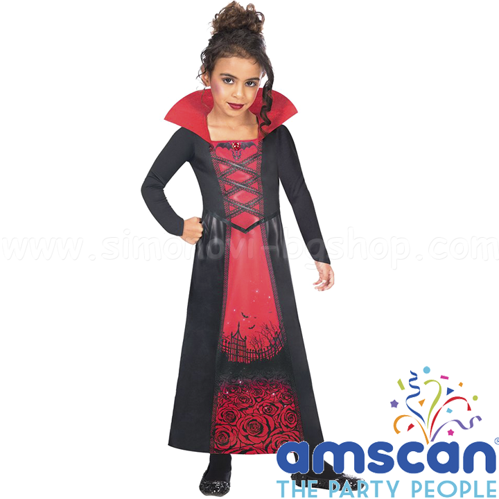 * Amscan Rose Vampiress Carnival Costume 4-12 years