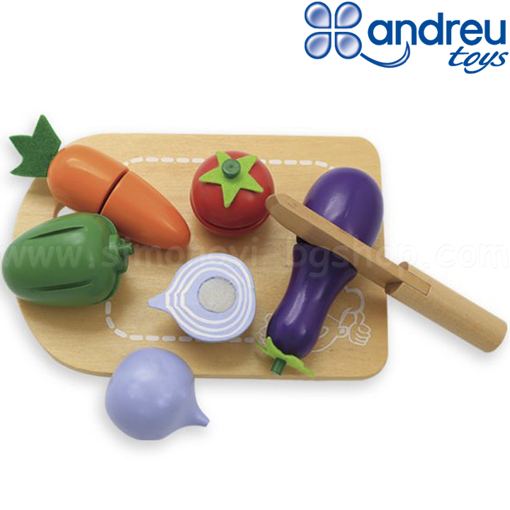 Andreu Toys - Cutting board with vegetables for cutting 15002