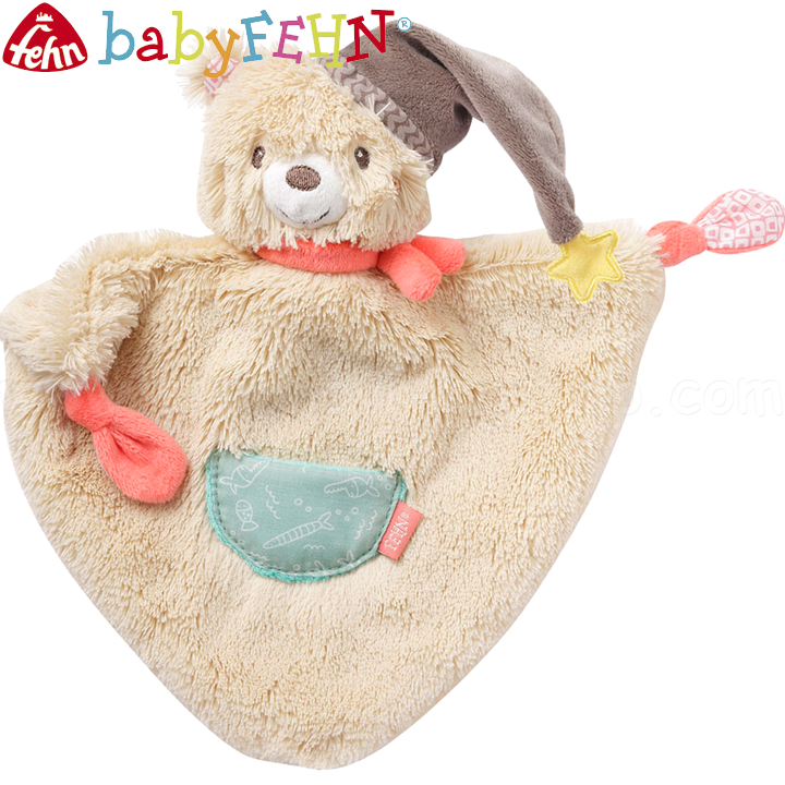 Baby Fehn Bruno Малка триъгълна кърпа за гушкане Мечето Бруно 60140 Baby Fehn Bruno Малка триъгълна кърпа за гушкане Мечето Бруно 60140