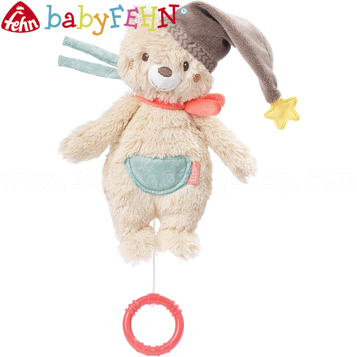 Baby Fehn Bruno Мини музикална играчка Мечето Бруно 60119 Baby Fehn Bruno Мини музикална играчка Мечето Бруно 60119