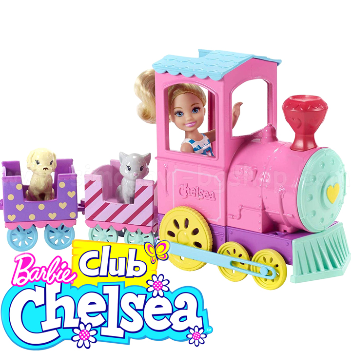 Barbie Club Chelsea Челси с приключенски влак FRL86 Barbie Club Chelsea Челси с приключенски влак FRL86