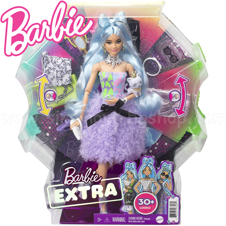* Barbie Extra Mix & Match Papusa Barbie cu 30 de buc. accesoriu GYJ69