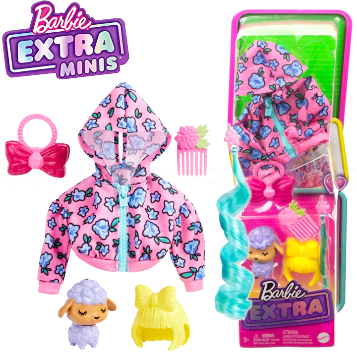 * Barbie Extra Minis™ Комплект домашен любимец с аксесоари - Агънце HDJ38