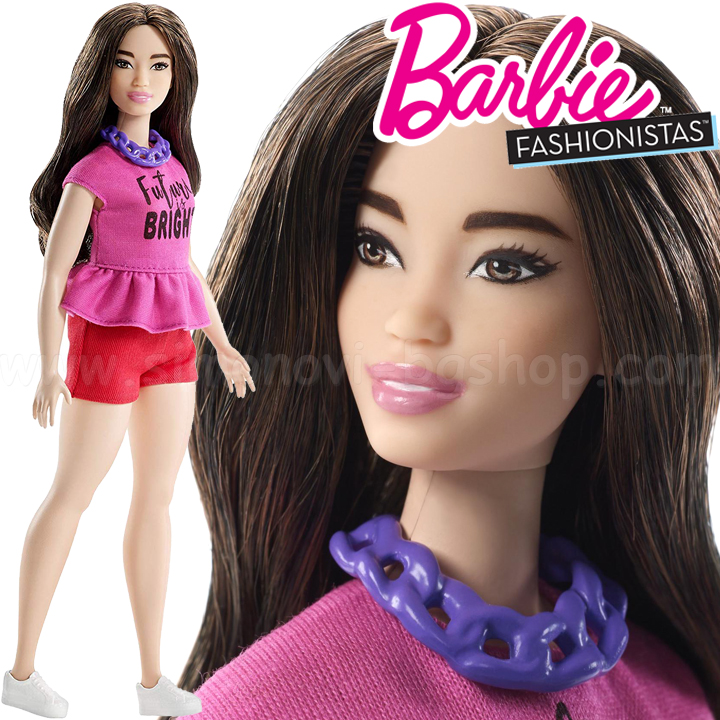 *Barbie Fashionistas   Curvy with Long Dark WavesFJF58 Doll#98