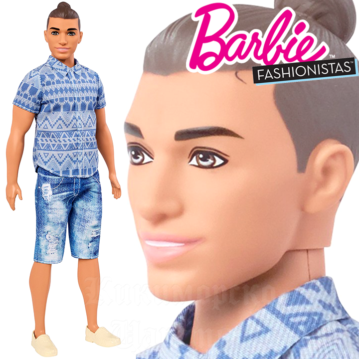 *Barbie Fashionistas  Distressed Denim - Broad FNJ38 Doll#13