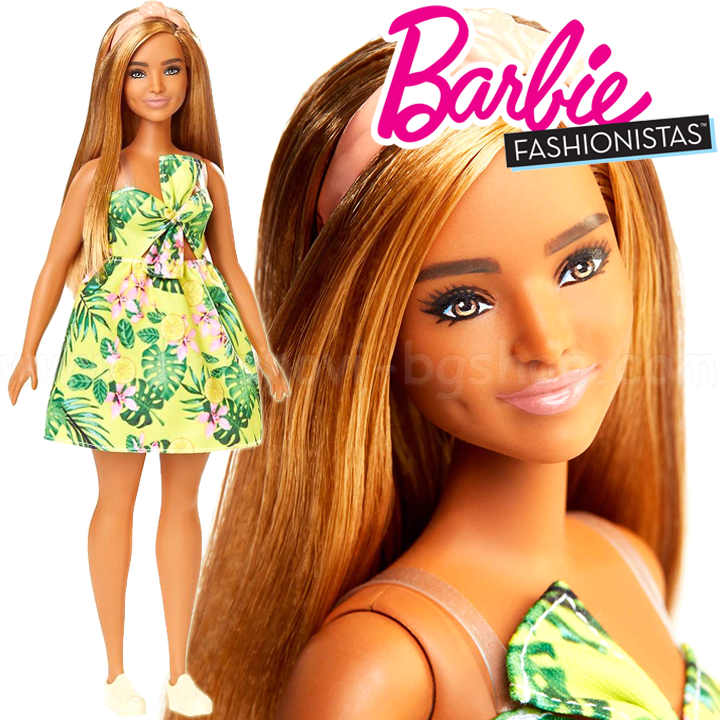 * Barbie Fashionistas Barbie Doll Doll Curvy Doll Hawaii Kleid # 126