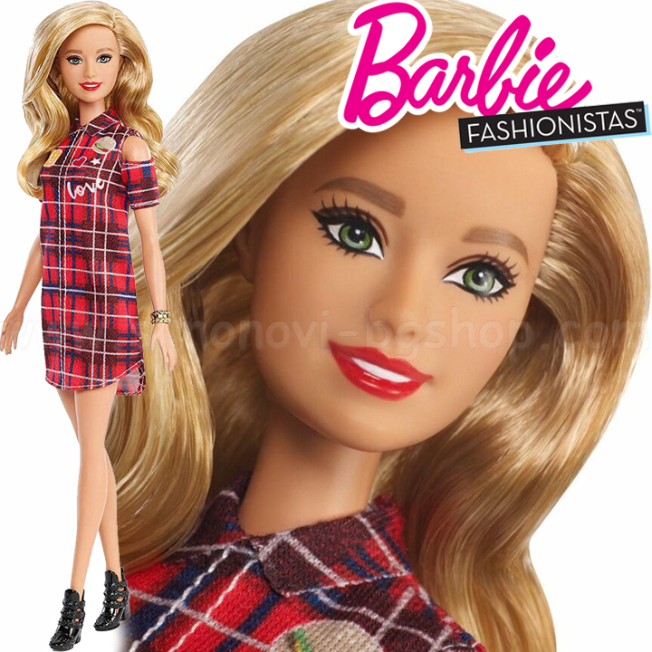 *Barbie Fashionistas   Original with Red Plaid Dress GBK09 Doll#113