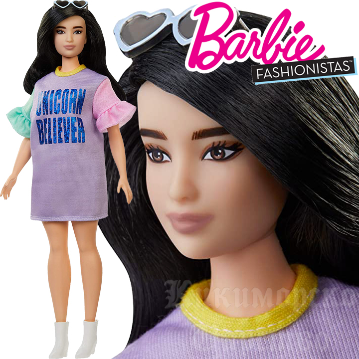 *Barbie Fashionistas   Curvy with Unicorn Believer FXL60 Doll#127