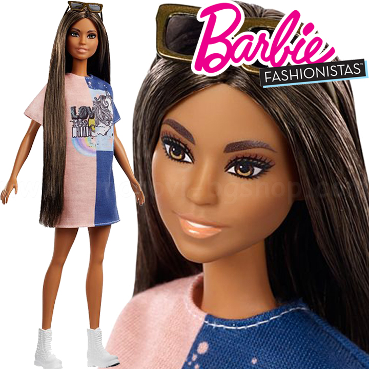 Barbie Fashionistas® Barbie doll Original with Long Brunette Hair FXL43 Barbie Fashionistas® Barbie doll Original with Long Brunette Hair FXL43