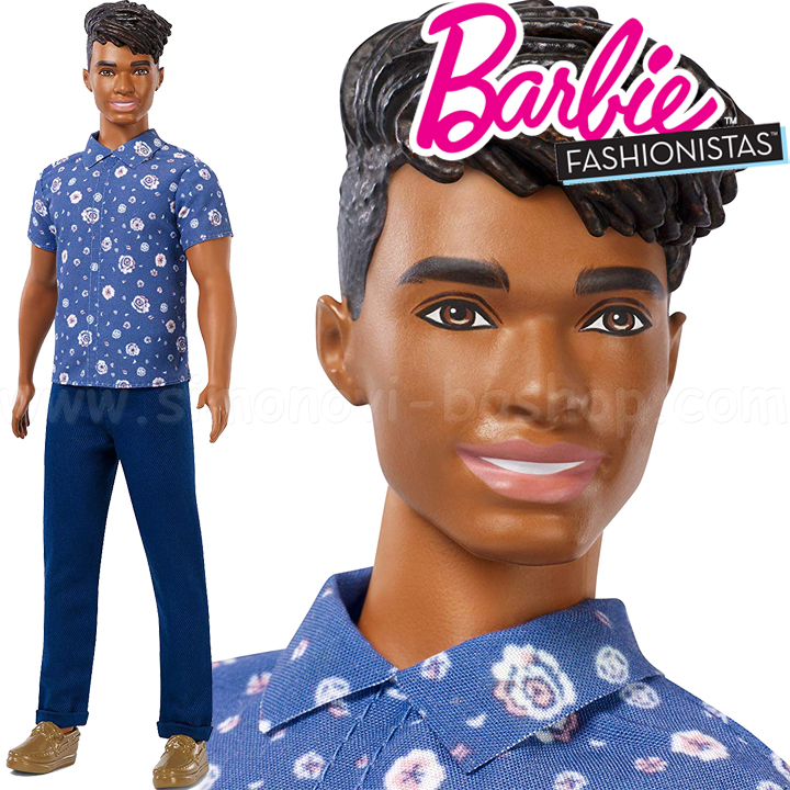 *Barbie Fashionistas® Кукла Кен Preppy Florals Black FXL61 Doll#114 *Barbie Fashionistas® Кукла Кен Preppy Florals Black FXL61 Doll#114