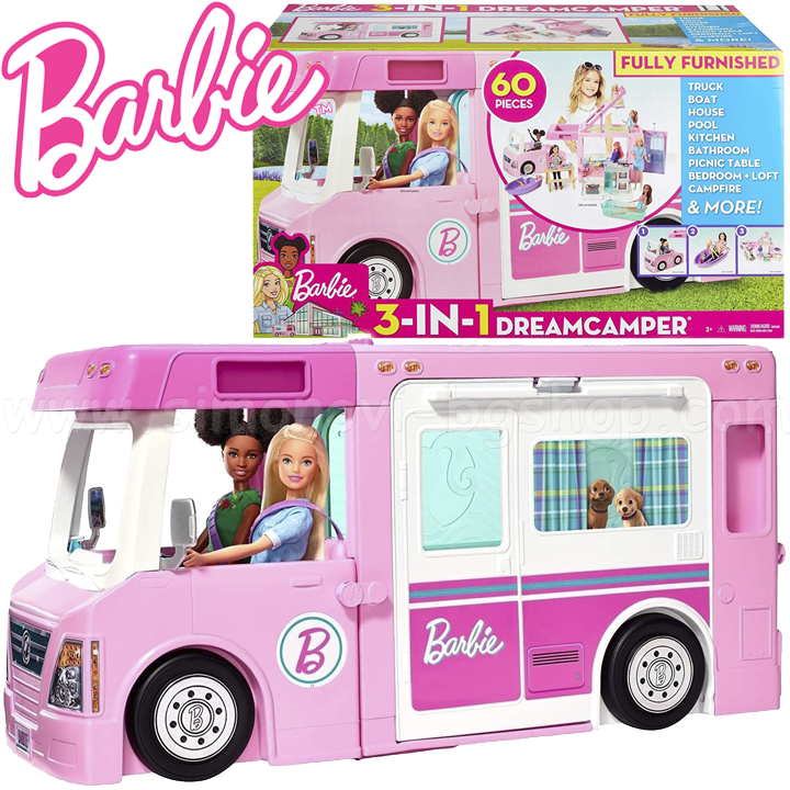 ***Barbie® DreamCamper Кемпер за кукла Барби 3в1 GHL93
