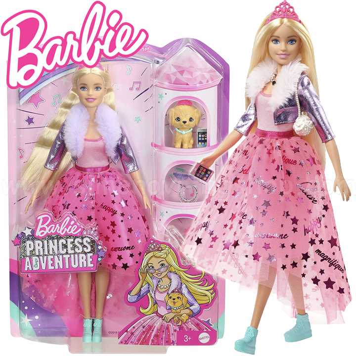 * Barbie Princess Princess Adventute Barbie papusa printesa moda cu accesorii G