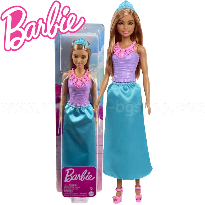 * Asortiment Barbie Doll Princess Brunette HGR03