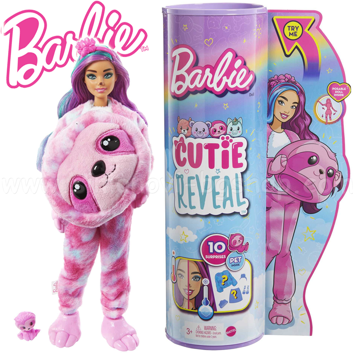 * Barbie Color Cutie Reveal® Комплект кукла изненада - Ленивец HJL59 Асортимент