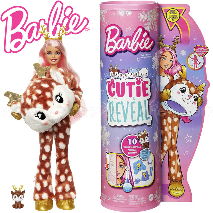 * Barbie Color Cutie Reveal® Комплект кукла изненада - Еленче HJL61 Асортимент