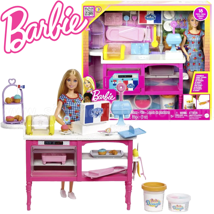 * 2023 Barbie It Takes Two Café Barbie Cafe & Bakery HJY19