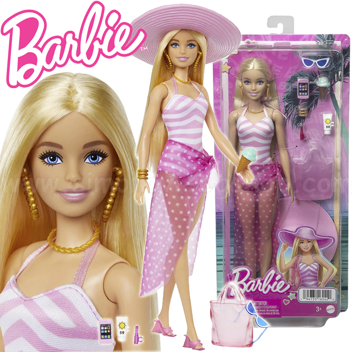 * 2023 Barbie Doll Barbie - Beach Day HPL73