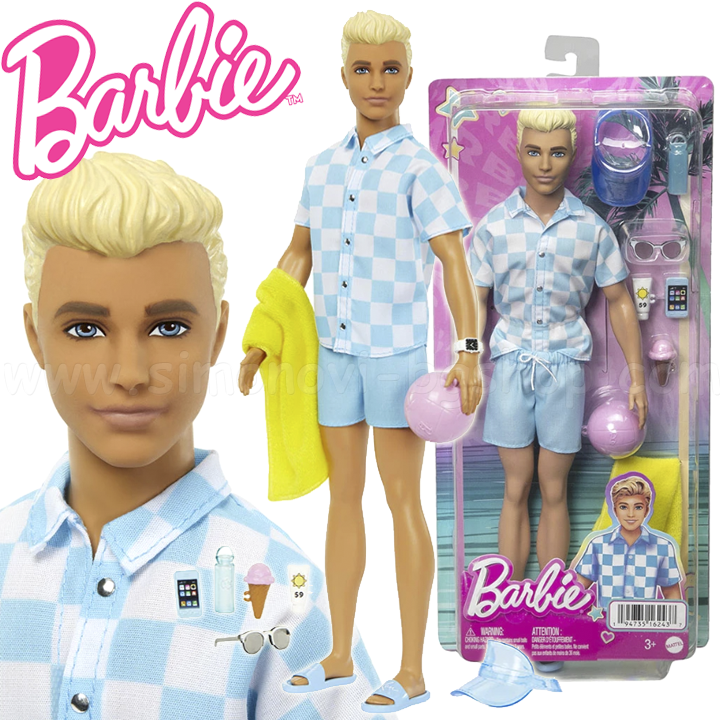 * 2023 Barbie Doll Ken - Ziua plajei HPL74