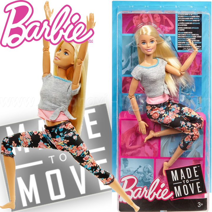 **Barbie Made to Move® Кукла Барби тренираща йога с руса коса FTG81