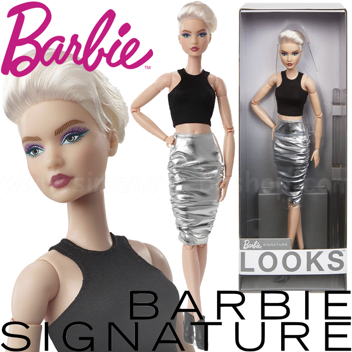 * 2022 Barbie Signature Looks® Кукла Барби с къса коса HCB78