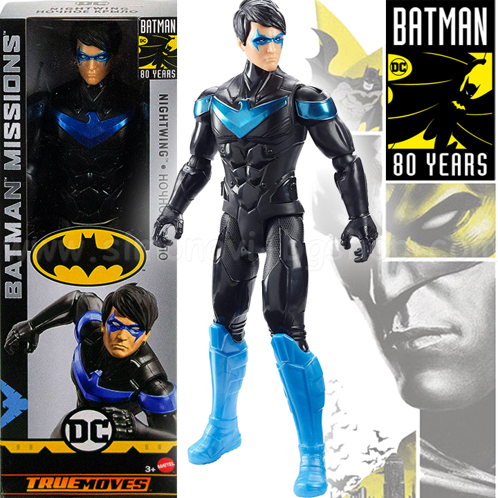 Batman Missions True Moves Екшън фигура 30см Nightwing GCK90 Mattel Batman Missions True Moves Екшън фигура 30см Nightwing GCK90 Mattel