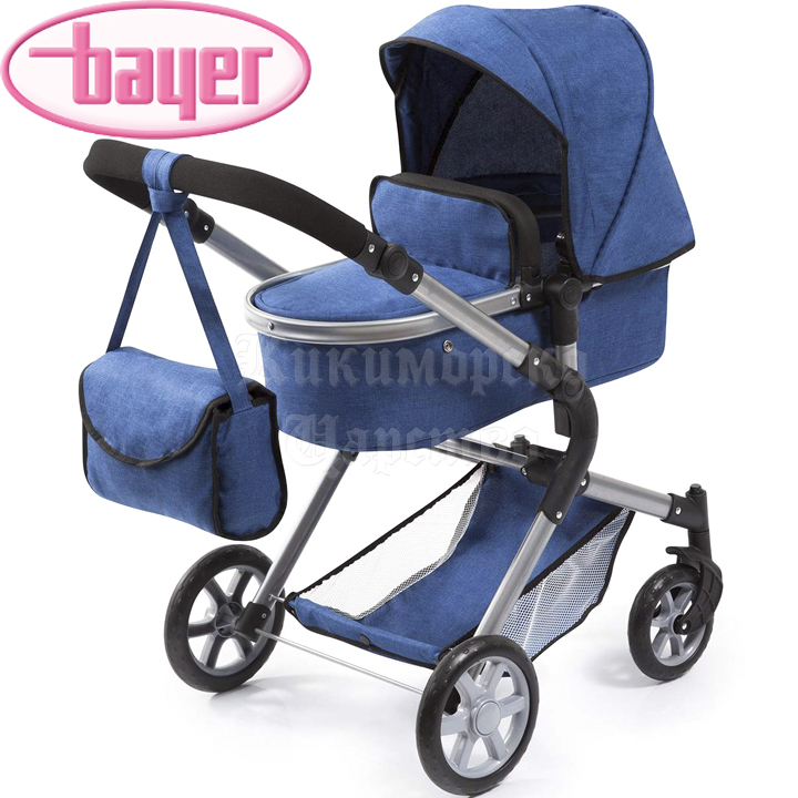 Bayer Детска количка за кукли CITY NEO 3 в 1 с чанта в синьо 18135AA Bayer Детска количка за кукли CITY NEO 3 в 1 с чанта в синьо 18135AA