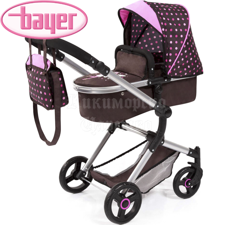 Bayer Детска количка за кукли CITY NEO 3 в 1 с чанта в кафяво 18465AA Bayer Детска количка за кукли CITY NEO 3 в 1 с чанта в кафяво 18465AA