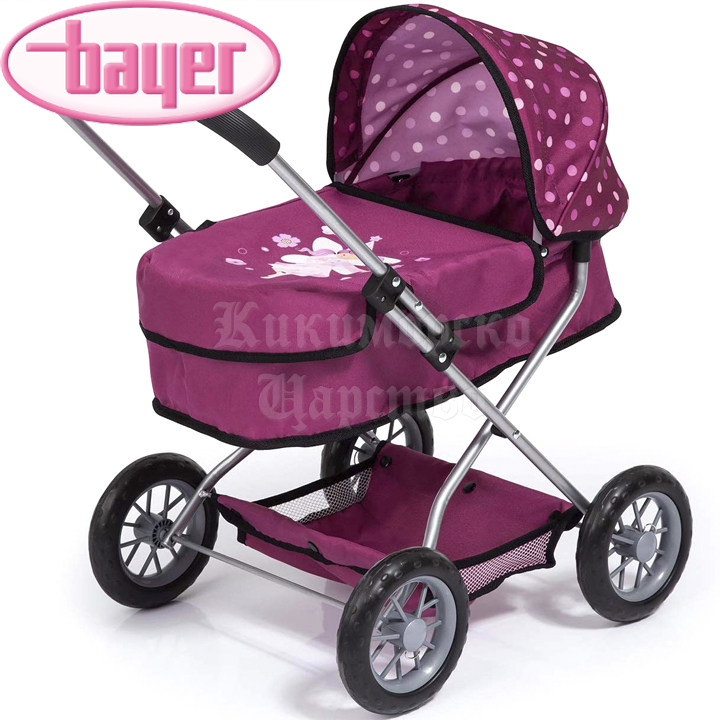 Bayer Детска количка за кукли SMARTY в бордо 12267AA Bayer Детска количка за кукли SMARTY в бордо 12267AA