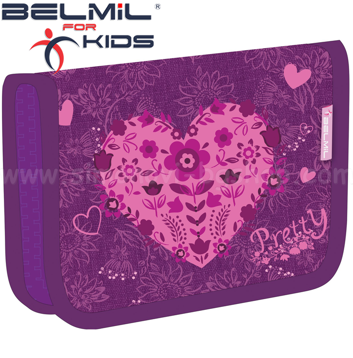 Belmil Mini-fit Ученически празен несесер с 1 цип Pretty 335-74 Belmil Mini-fit Ученически празен несесер с 1 цип Pretty 335-74
