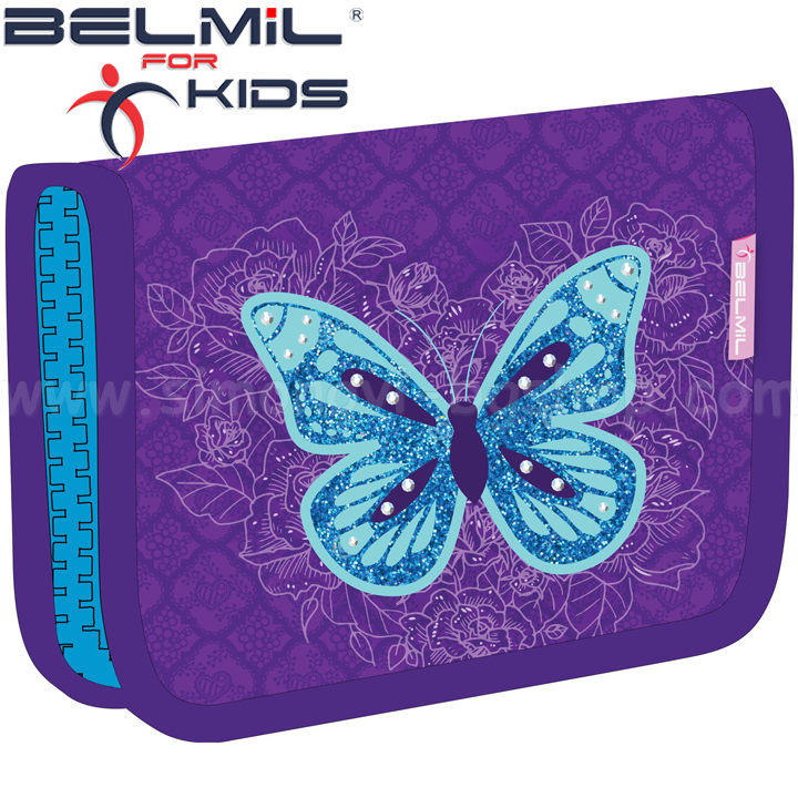 Belmil Mini-fit Ученически празен несесер с 1 цип Secret Garden 335-74 Belmil Mini-fit Ученически празен несесер с 1 цип Secret Garden 335-74
