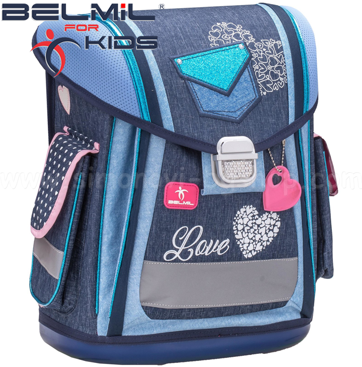 Belmil Ergonomic backpack Jeans Love 403-5 Belmil Ergonomic backpack Jeans Love 403-5