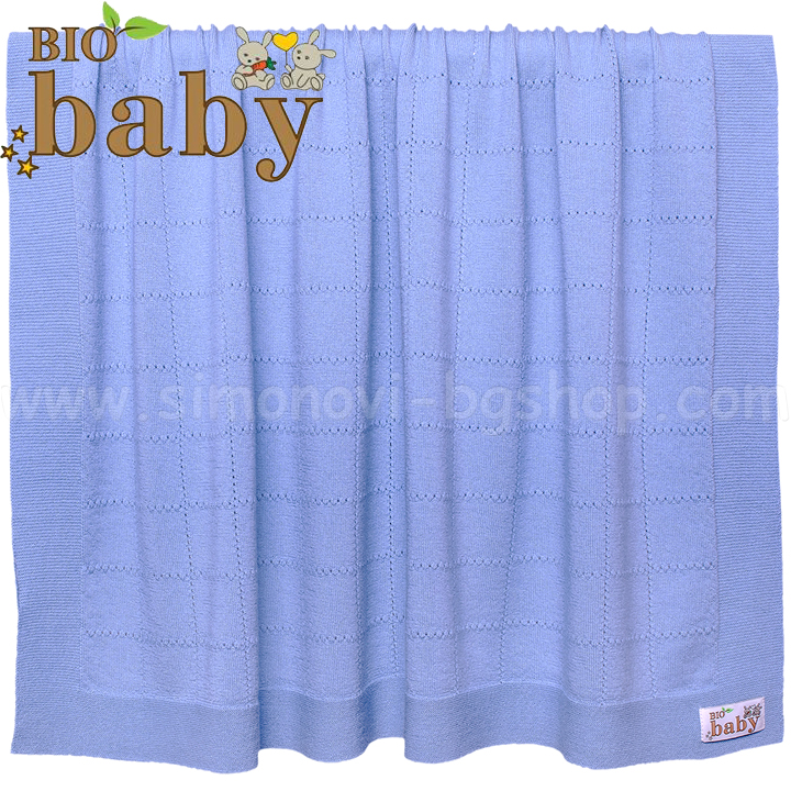 BIO Baby Бебешко тънко одеяло от 100% мериносова вълна в синьо 97218364 BIO Baby Бебешко тънко одеяло от 100% мериносова вълна в синьо 97218364