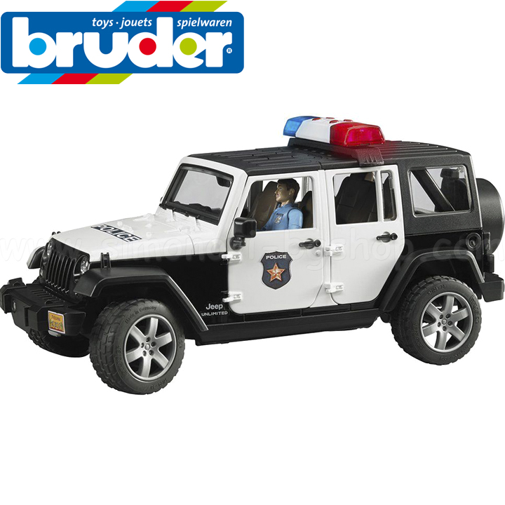 Bruder Полицейски джип с полицай Jeep Wrangler 2526 Bruder Полицейски джип с полицай Jeep Wrangler 2526