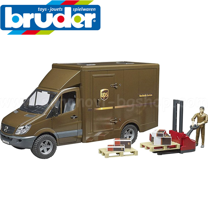 Bruder Пощенски микробус с шофьор MERCEDES BENZ SPRINTER UPS 02538 Bruder Пощенски микробус с шофьор MERCEDES BENZ SPRINTER UPS 02538
