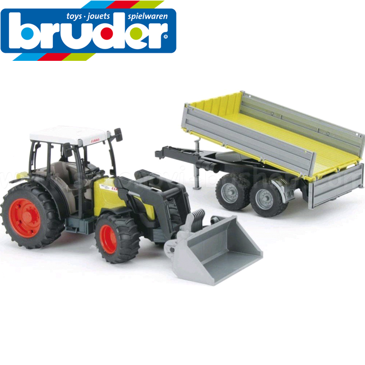Bruder Трактор с ремарке и кофа Claas Nectis 267F 01998 Bruder Трактор с ремарке и кофа Claas Nectis 267F 01998